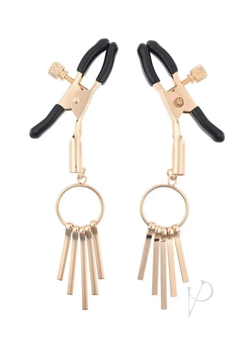 Sex & Mischief Verge Nipple Clamps Gold/Black - Image 2