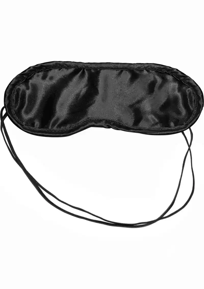 Sex & Mischief Satin Blindfold - Black - Image 2