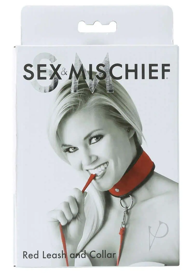 Sex & Mischief Leash & Collar - Red - Image 3