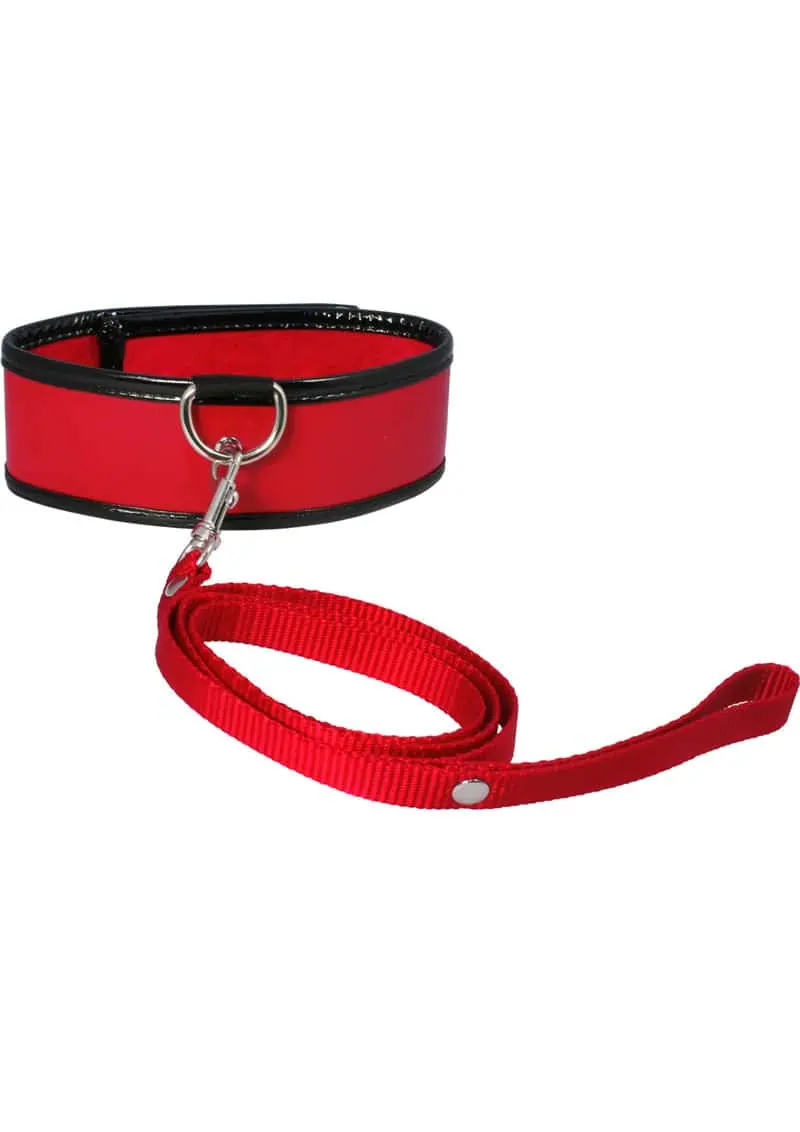 Sex & Mischief Leash & Collar - Red - Image 4