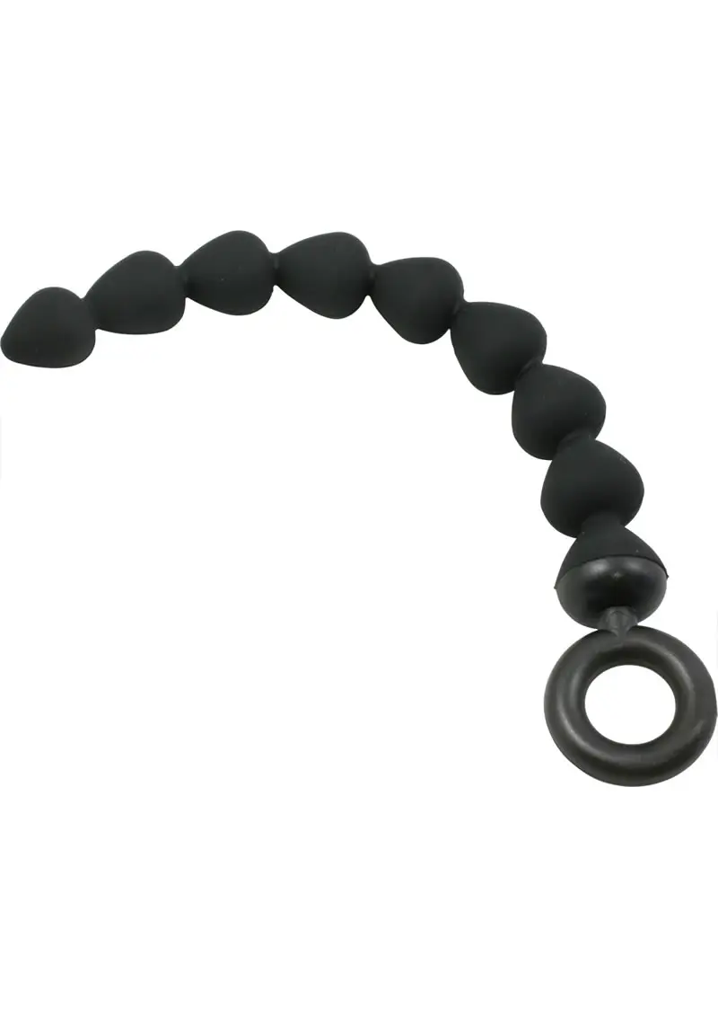 Sex & Mischief Silicone Anal Beads - Black - Image 2