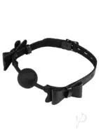 Sincerely Bow Tie Ball Gag - Black - Image 2