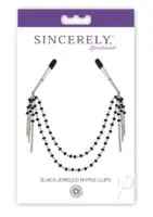 Sincerely Black Jeweled Nipple Clips - Image 3