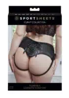 Plus Size PVC Corsette Adjustable Strap On Black Size 12 to 30 - Image 1