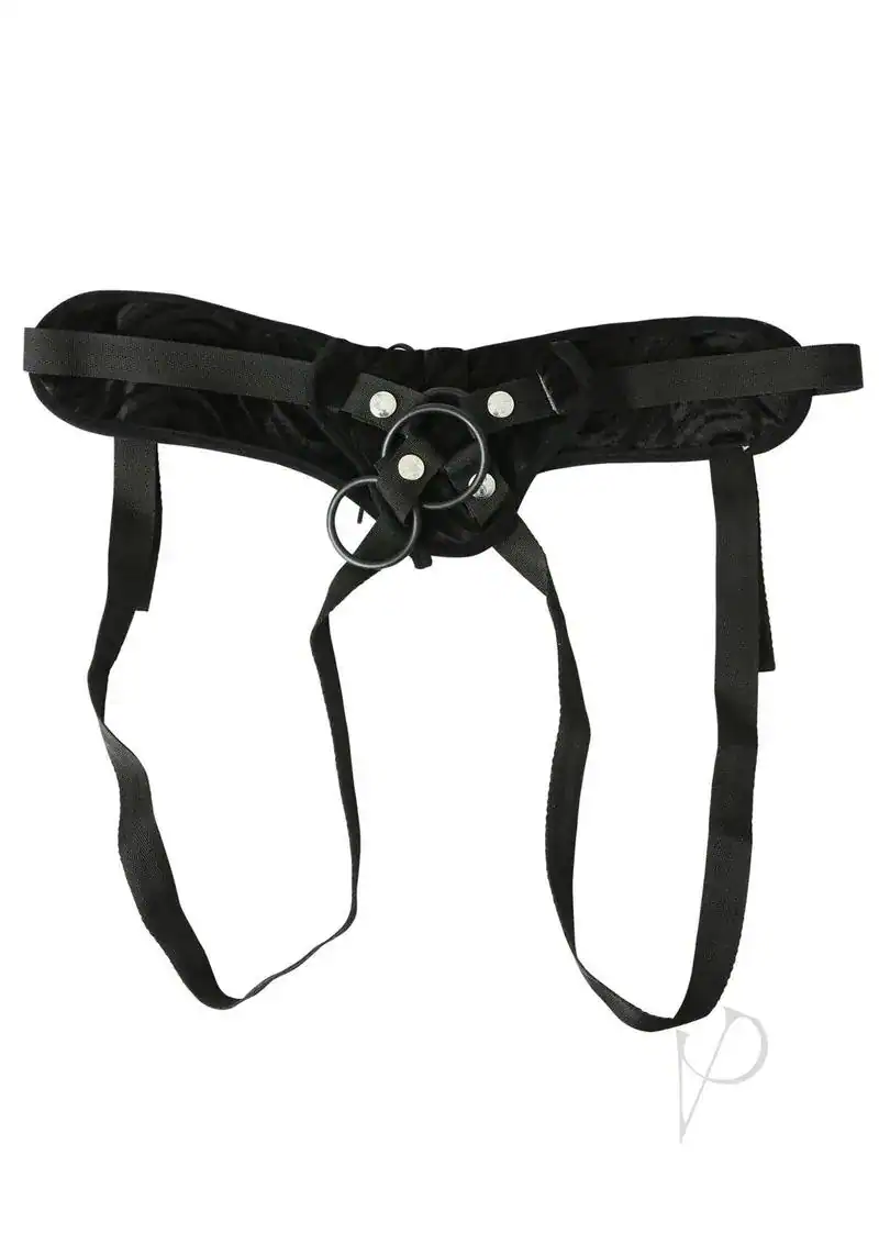 Sportsheets Vibrating Corsette Harness Black w/Bullet & Rings - Image 2