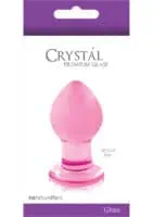 Crystal Glass Butt Plug Small - Pink - Image 1