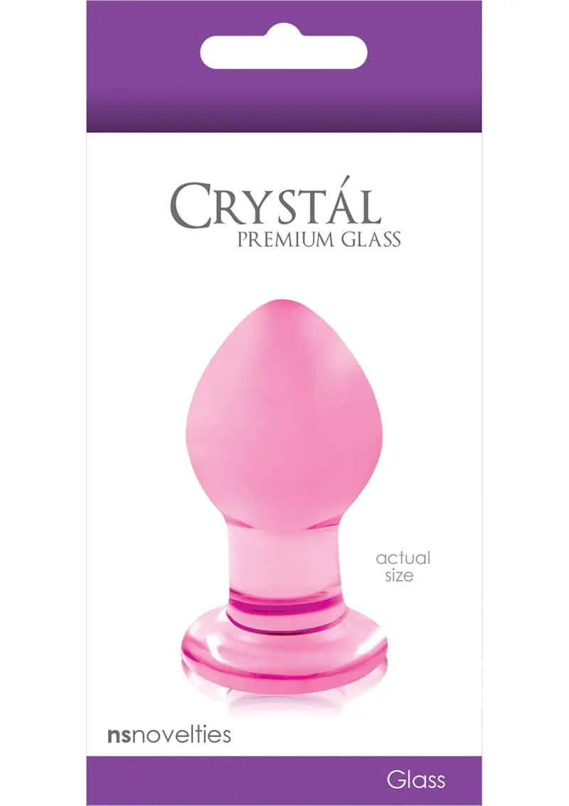 Crystal Glass Butt Plug Small - Pink - Featured Image