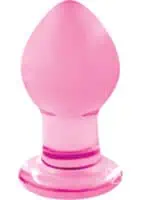 Crystal Glass Butt Plug Small - Pink - Image 2