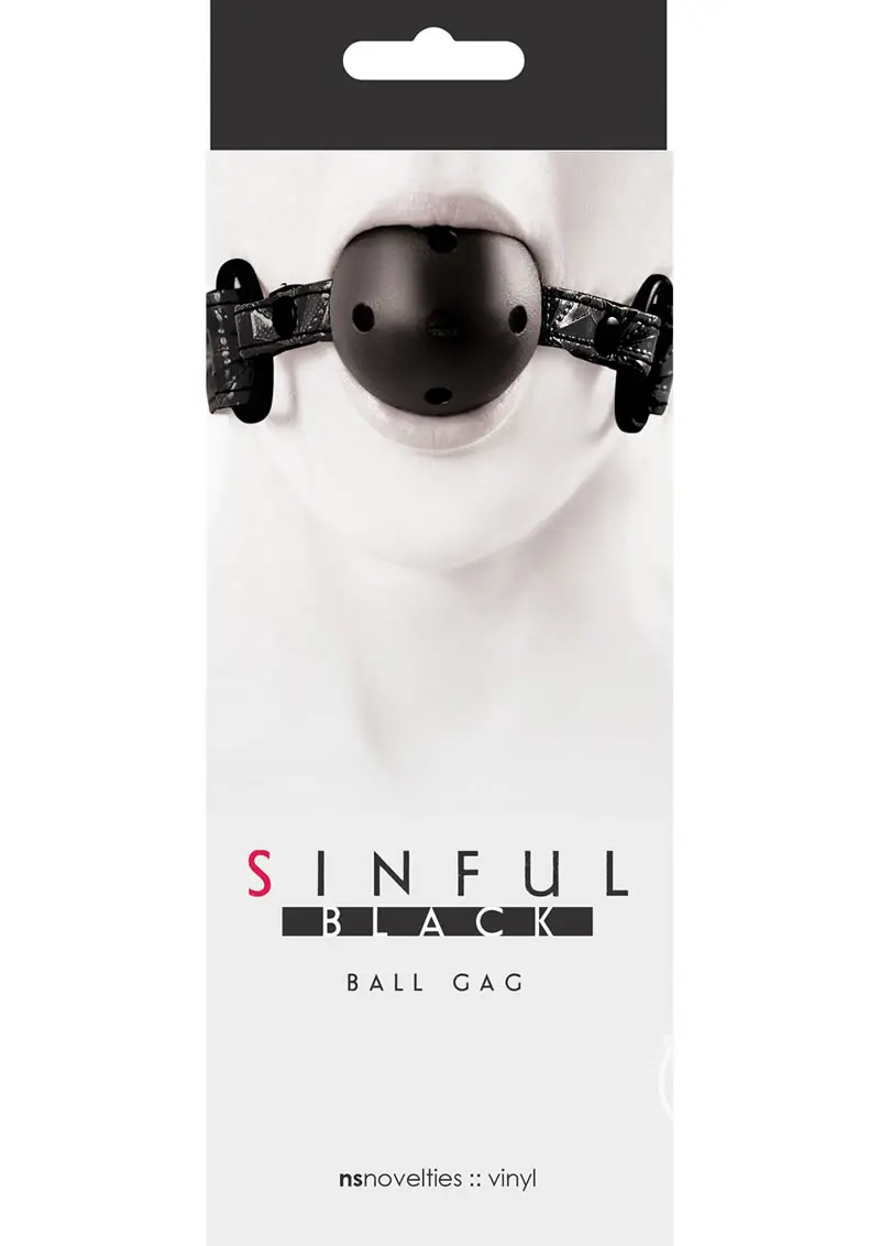 Sinful Ball Gag - Black - Featured Image