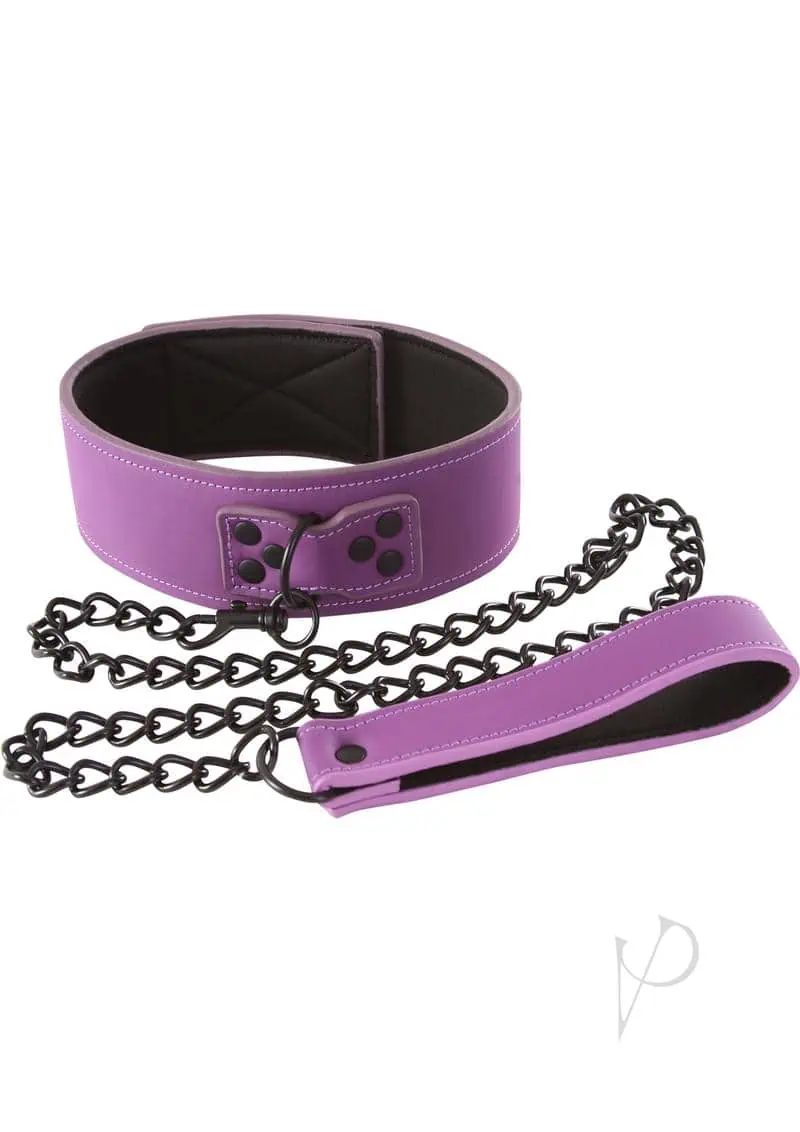Lust Bondage Collar - Purple - Image 4