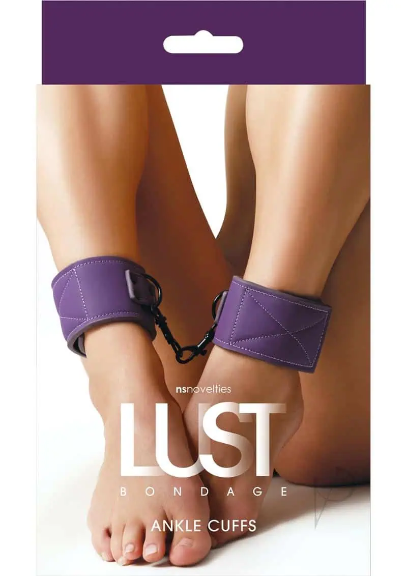 Lust Bondage Ankle Cuffs - Purple - Featured Image