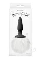 Bunny Tails Mini Anal Plug Silicone Non Vibrating White - Image 1