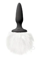 Bunny Tails Mini Anal Plug Silicone Non Vibrating White - Image 2
