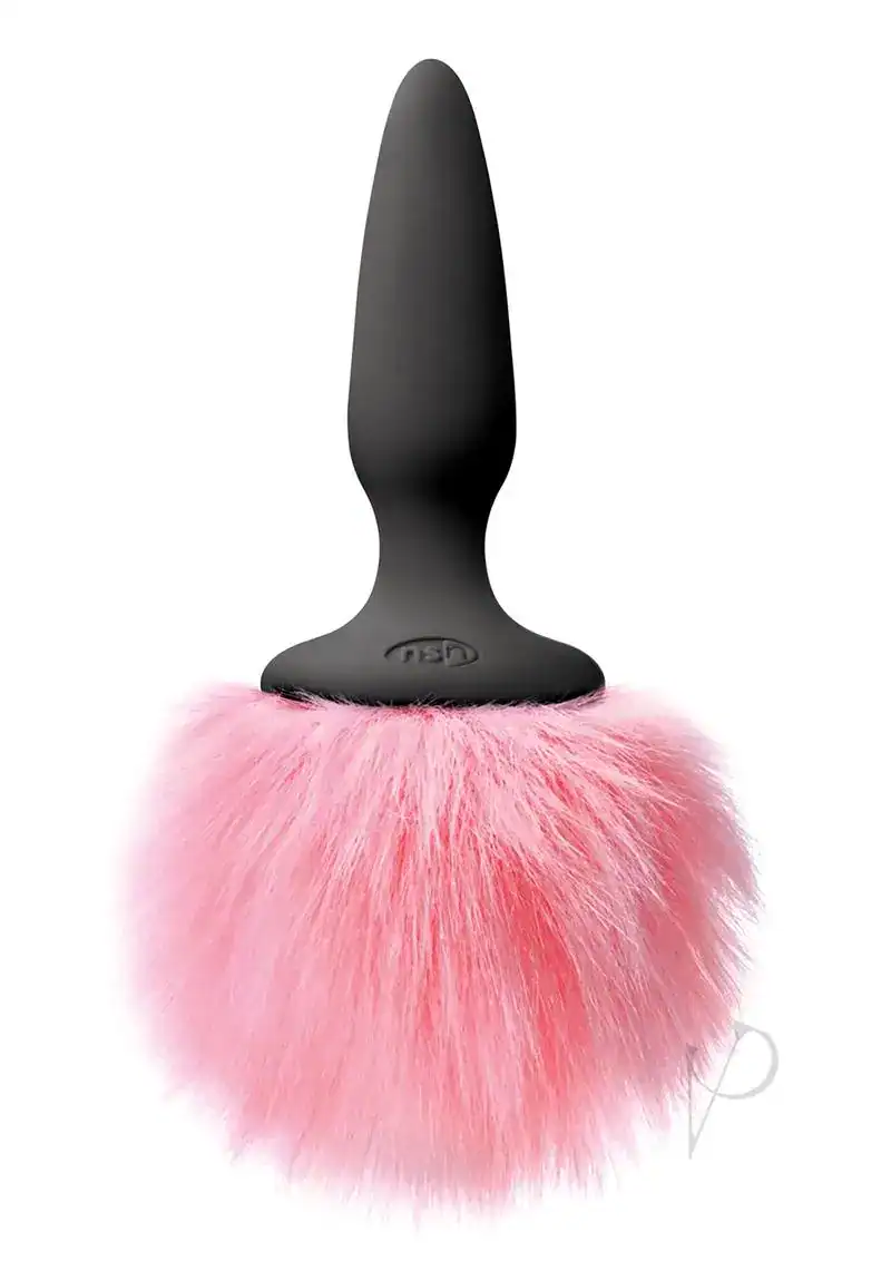 Bunny Tails Mini Anal Plug Silicone Non Vibrating Pink - Image 2