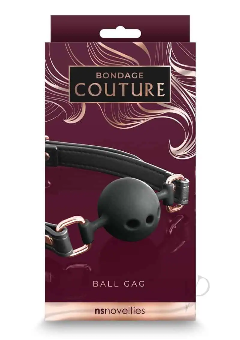Bondage Couture Ball Gag - Black - Image 3