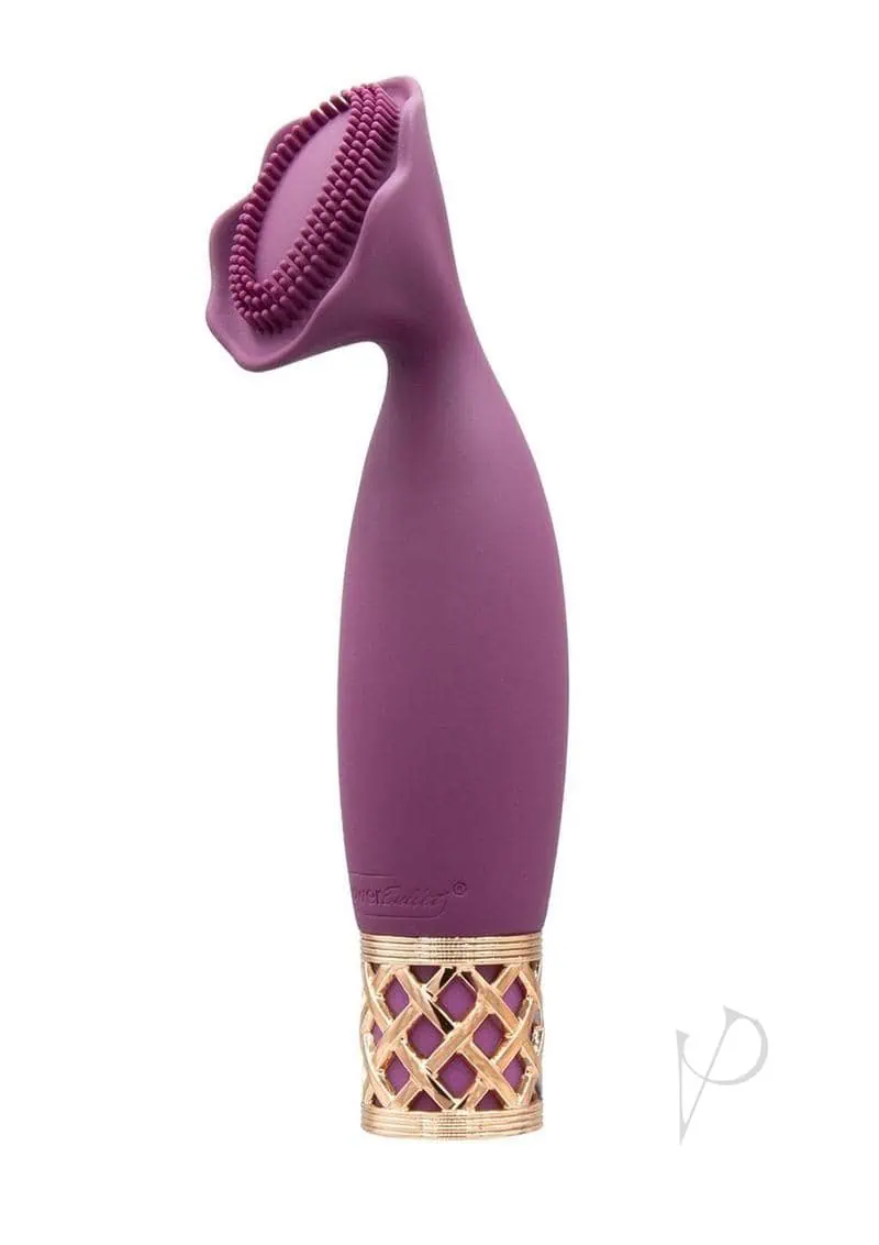 Pillow Talk Passion Rechargeable Silicone Massager - Wine/Rose Gold - Image 2