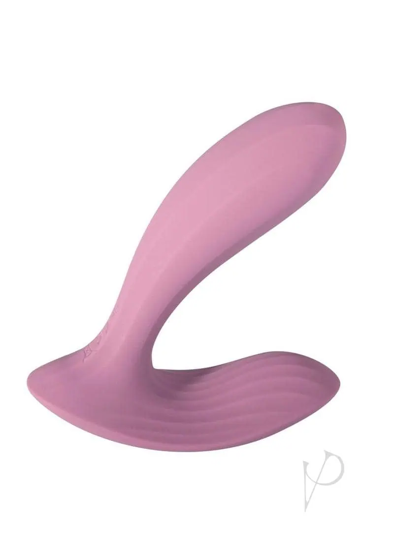 Svakom Erica Rechargeable Silicone App Compatible Dual Vibrator with Clitoral Stimulator and Remote – Pink - Image 2