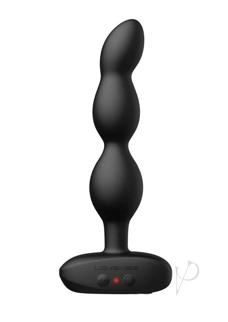Lovense Ridge Rechargeable Silicone App Control Rotating Anal Beads - Black - Image 2