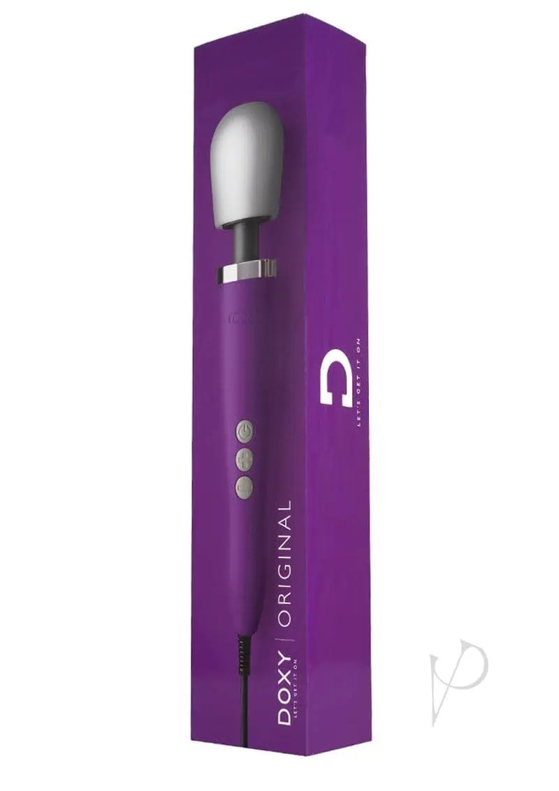 DOXY Plug-In Vibrating Wand Body Massager Purple - Featured Image