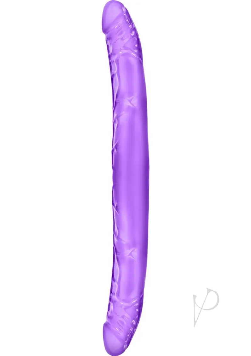 B Yours Double Dildo Jelly Purple 16 Inch - Image 2