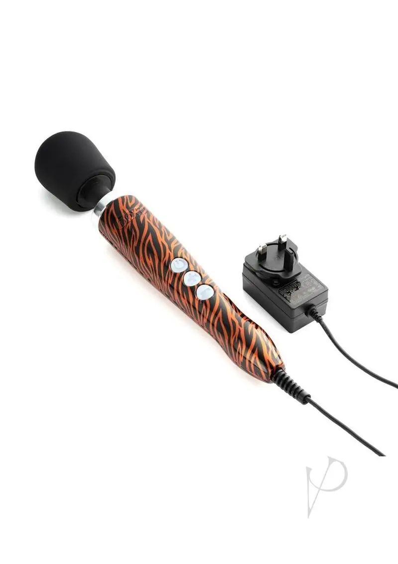 Doxy Die Cast Wand Plug-In Vibrating Body Massager Metal - Tiger Pattern - Image 2