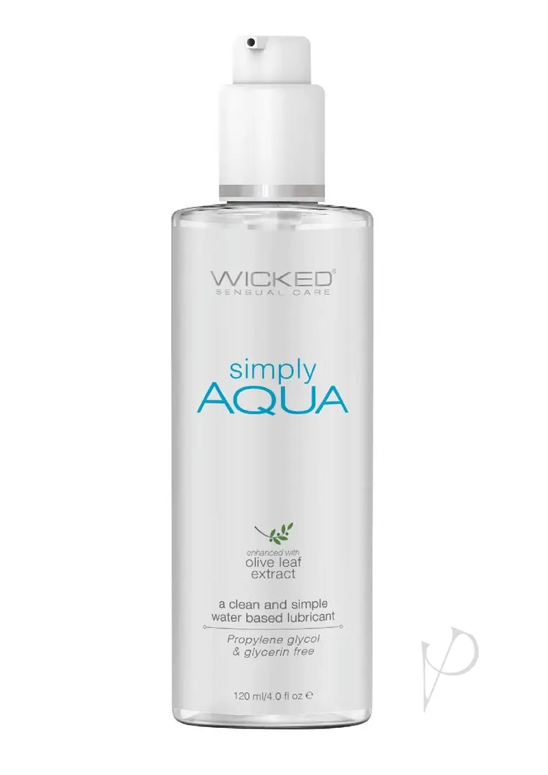 Wicked Sensual Care Simply Aqua Water Based Lubricant - 4 oz - Image 2