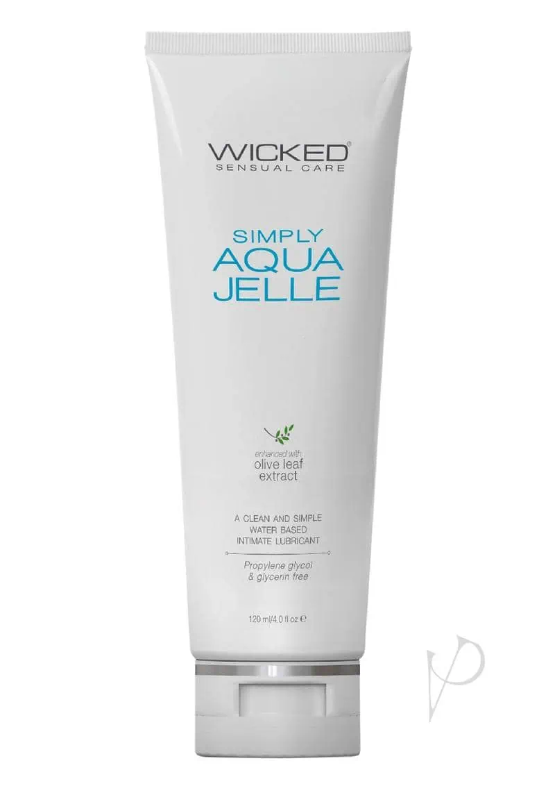 Wicked Sensual Care Simply Aqua Jelle Water Based Lubricant - 4 oz - Image 2