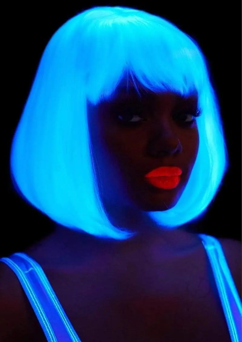 Pearl Short Natural Bob Wig O/S White - Image 2