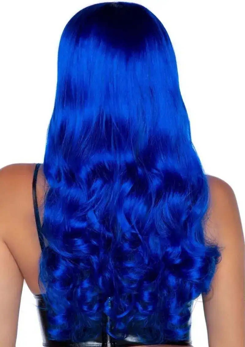 Misfit Long Wavy Bang Wig O/S Blue - Image 2