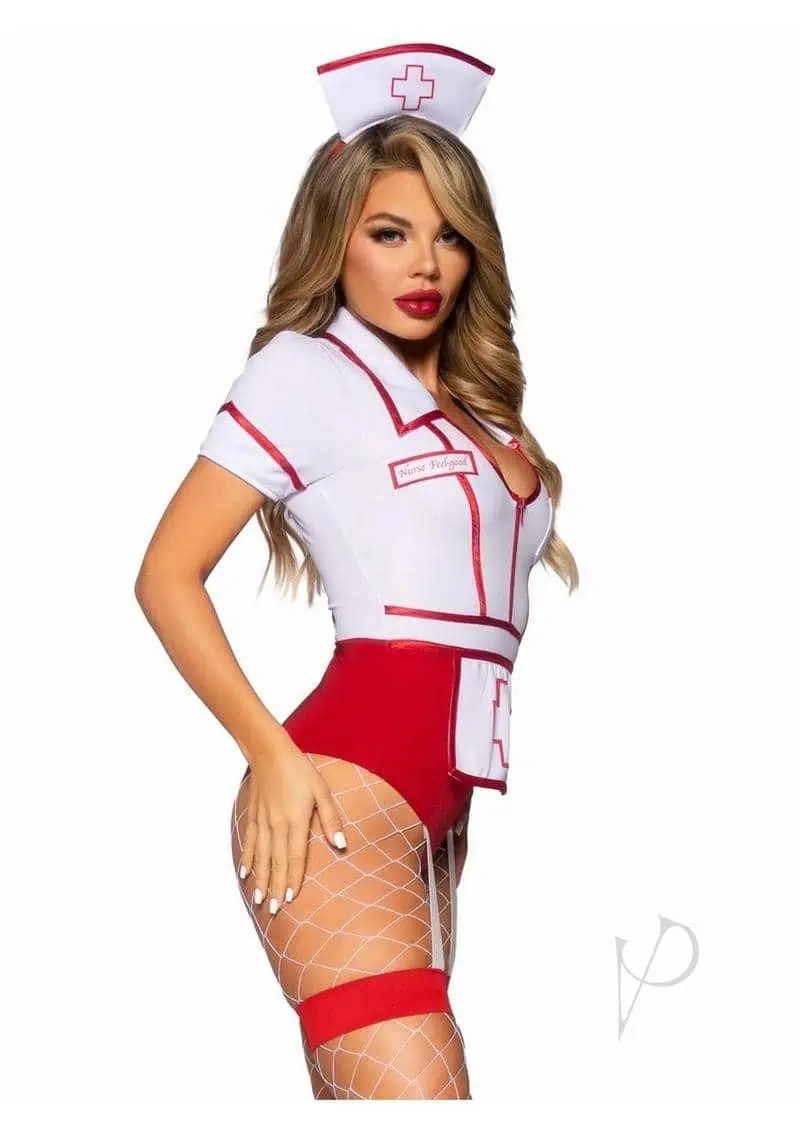 Nurse Feelgood 2pc Sm Red/wht - Image 2