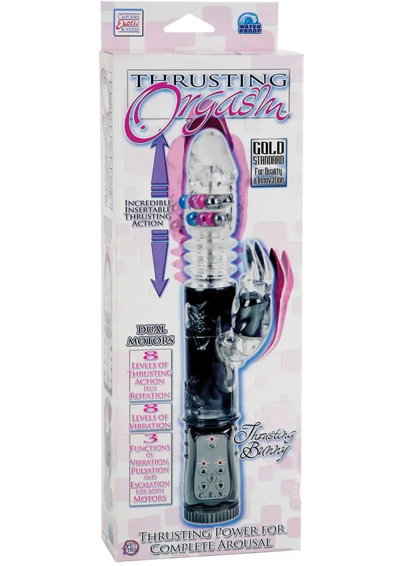Thrusting Orgasm Bunny Vibe - Black - Featured Image