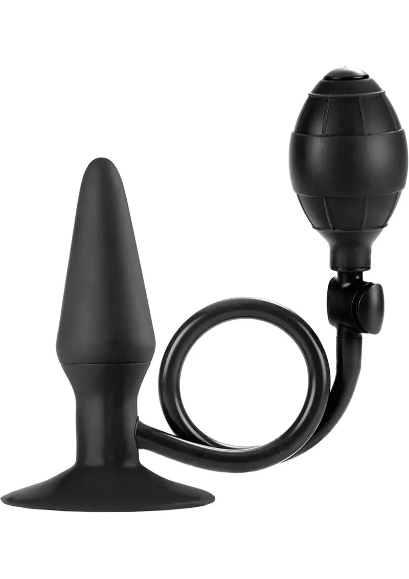 Colt Medium Pumper Plug Silicone Inflatable Butt Plug Black - Image 2