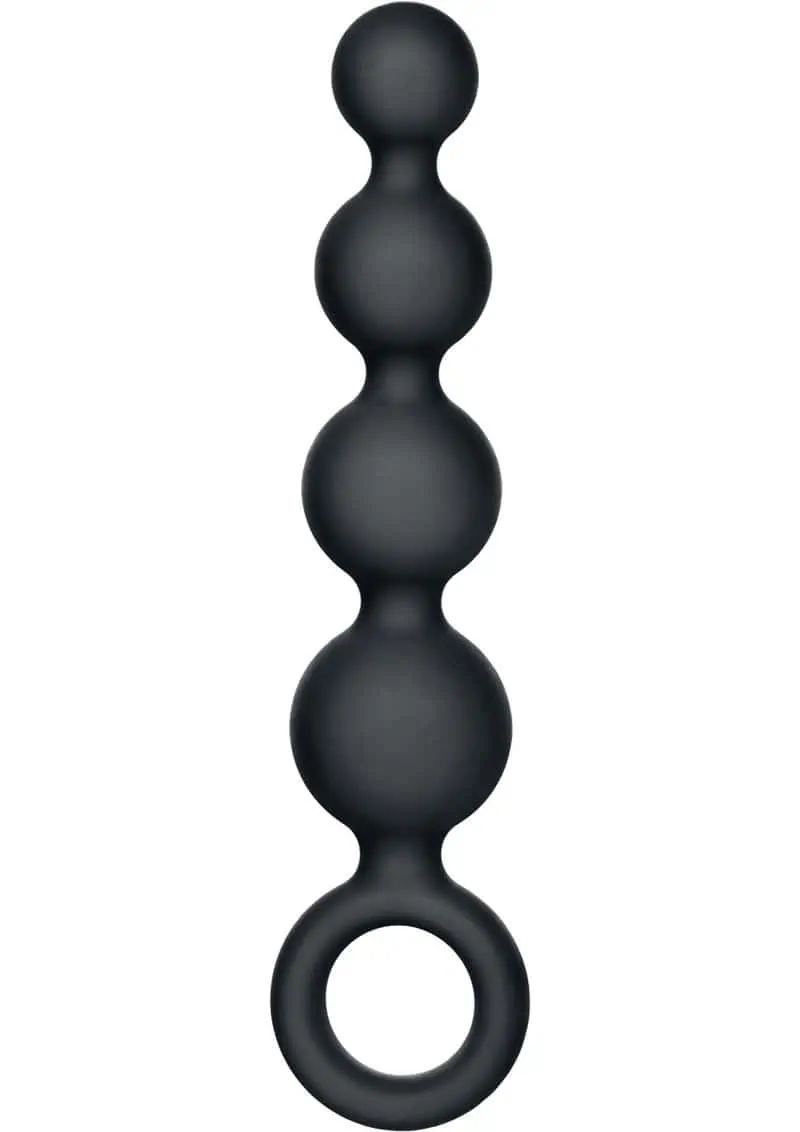 Calexotics Silicone Booty Beads - Black - Image 2