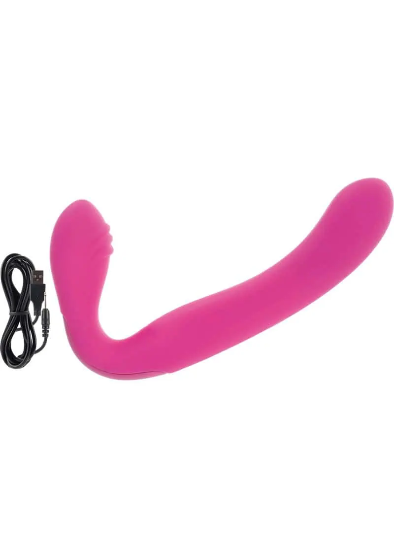 Love Rider Rechargeable Strapless Strap On - Pink - Image 2
