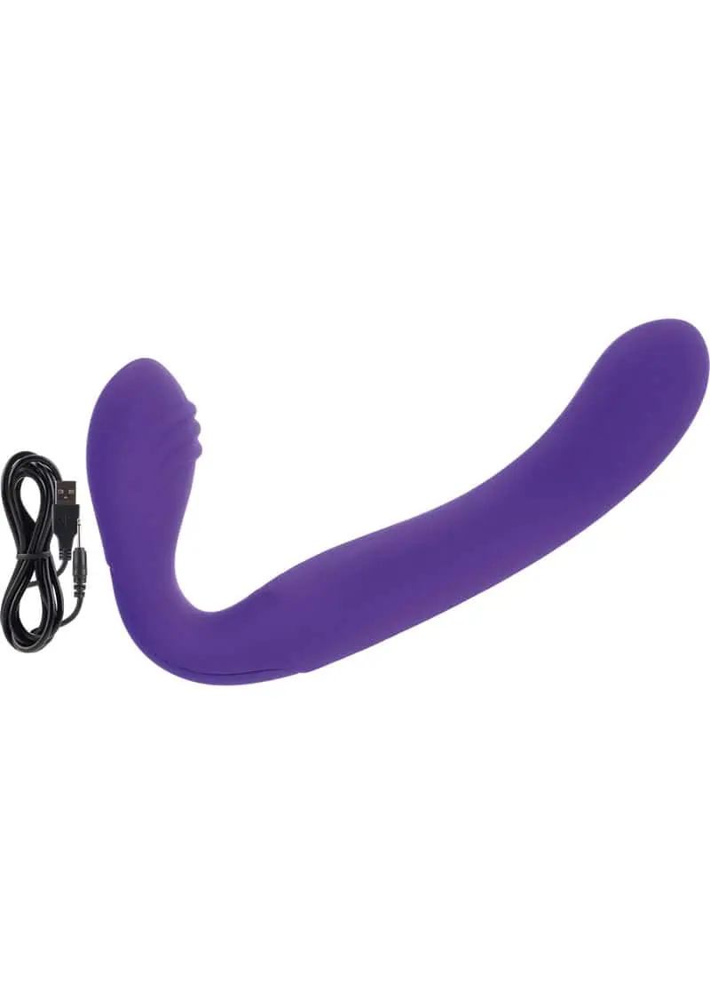 Love Rider Rechargeable Strapless Strap On - Purple - Image 6