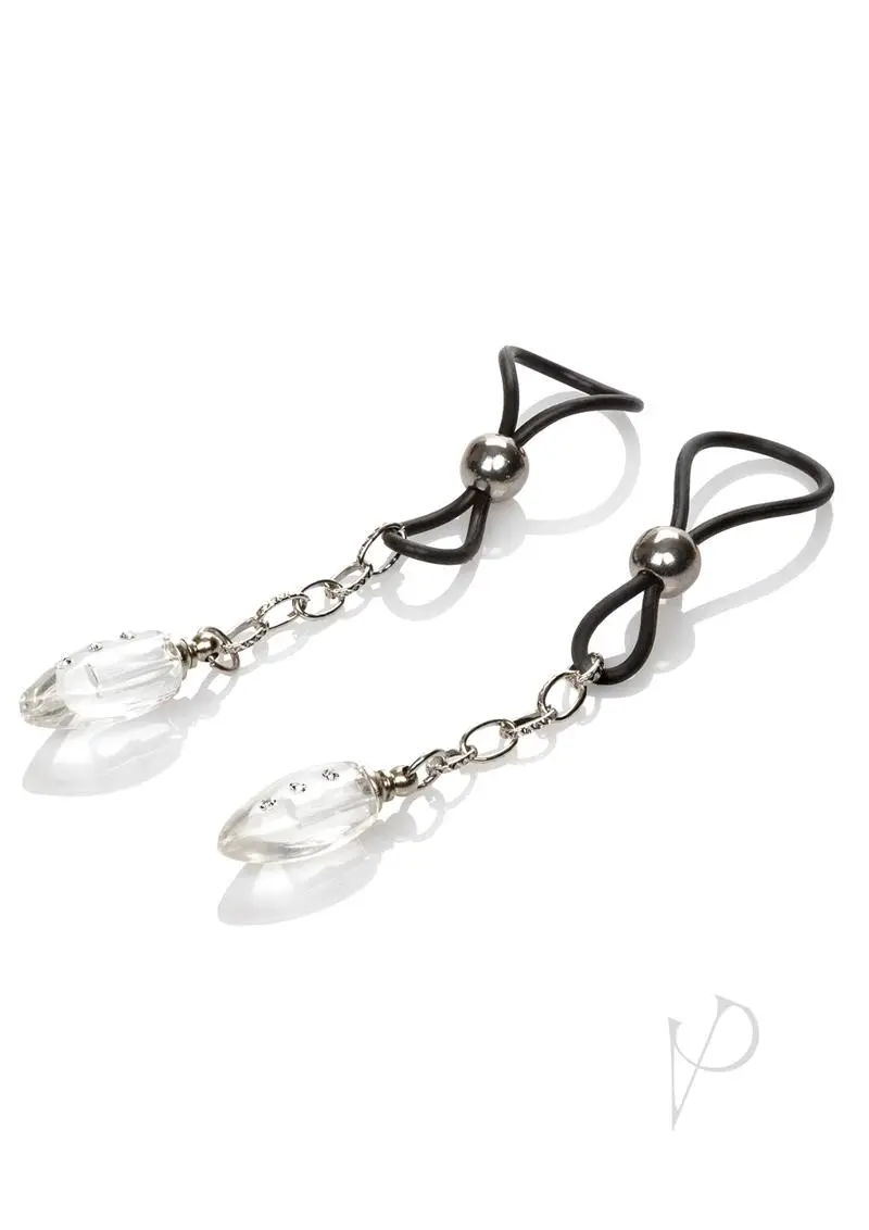Nipple Play Non-Piercing Nipple Jewelry Crystal Teardrop - Image 2