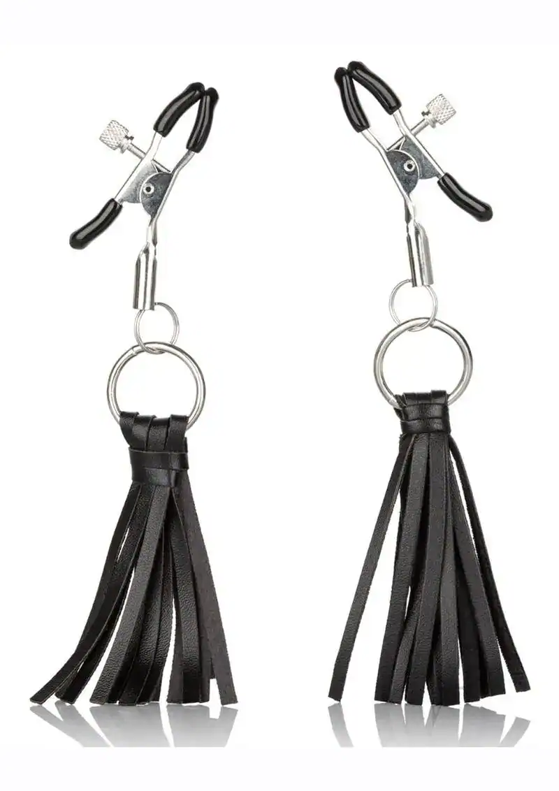 Nipple Play Playful Tassels Nipple Clamps - Black - Image 2