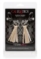 Nipple Play Playful Tassels Nipple Clamps - Gold - Image 1