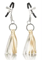 Nipple Play Playful Tassels Nipple Clamps - Gold - Image 2