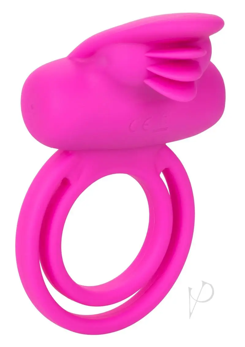 Silicone Rechargeable Dual Clit Flicker Enhancer - Pink - Image 2