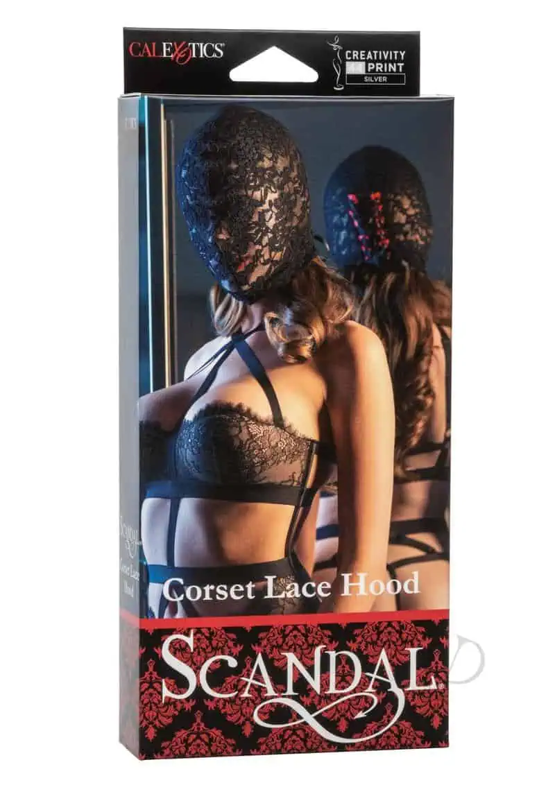 Scandal Corset Lace Hood - Black - Image 5