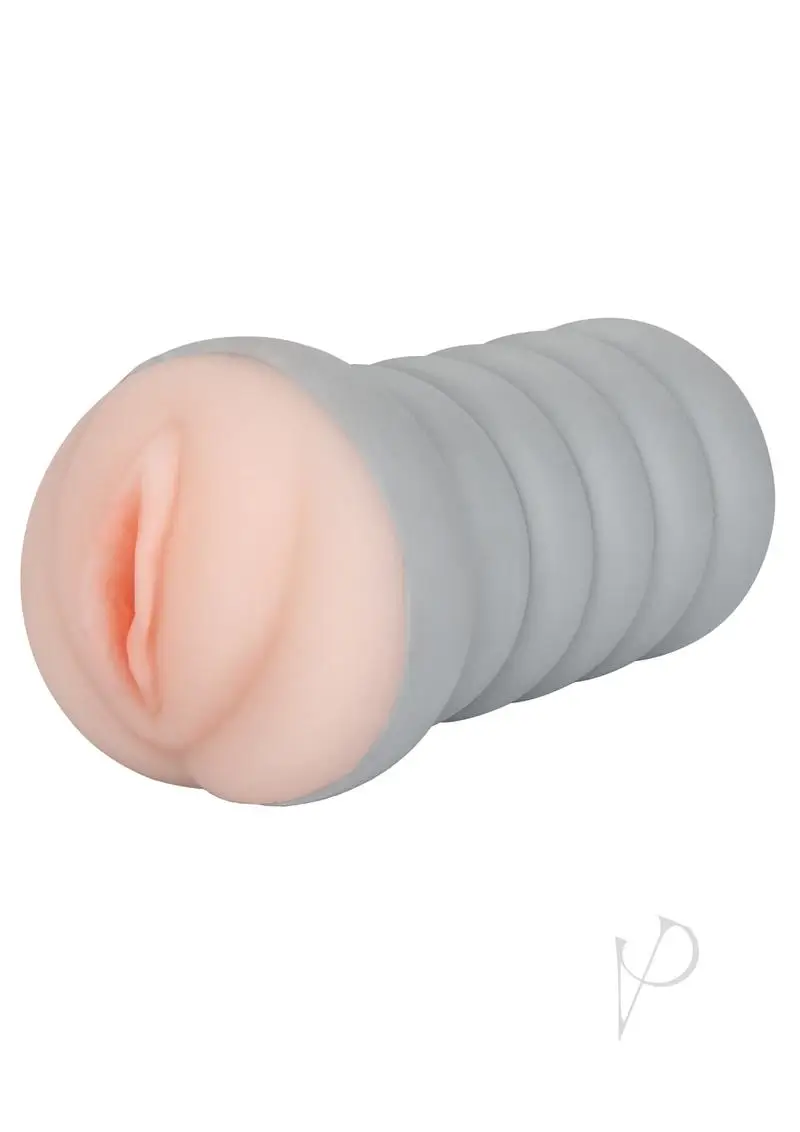 Ribbed Gripper Masturbator Tight Pussy - Flesh - Image 2