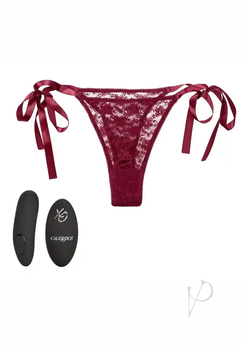 Remote Control Lace Thong Set Red - Image 2