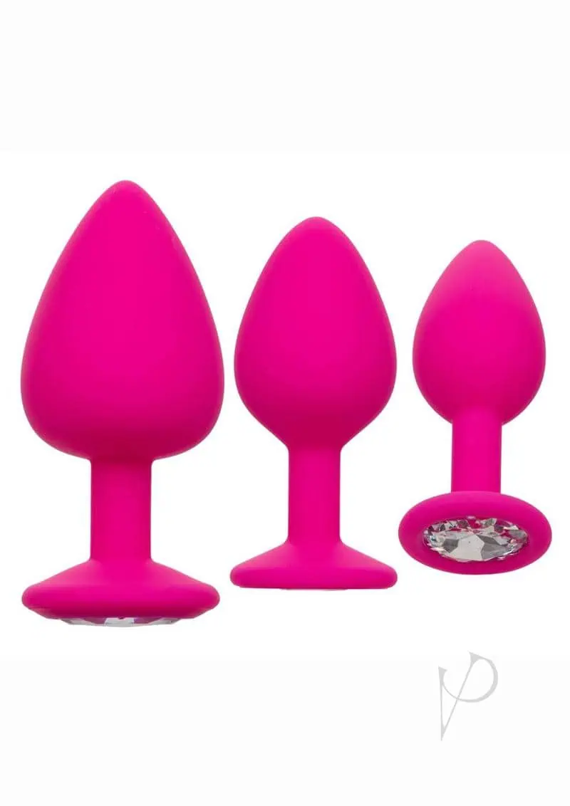 Cheeky Gems 3 pc Plug Set - Pink - Image 6