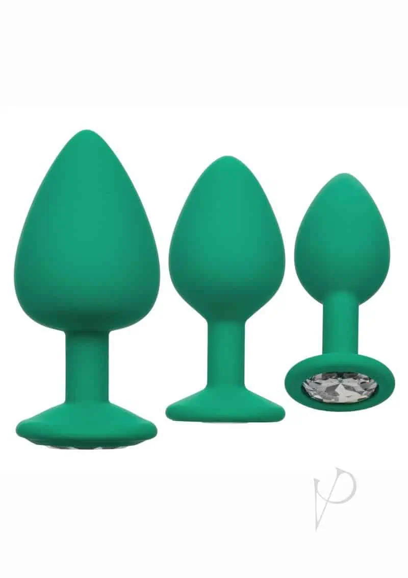 Cheeky Gems 3 pc Plug Set - Green - Image 6