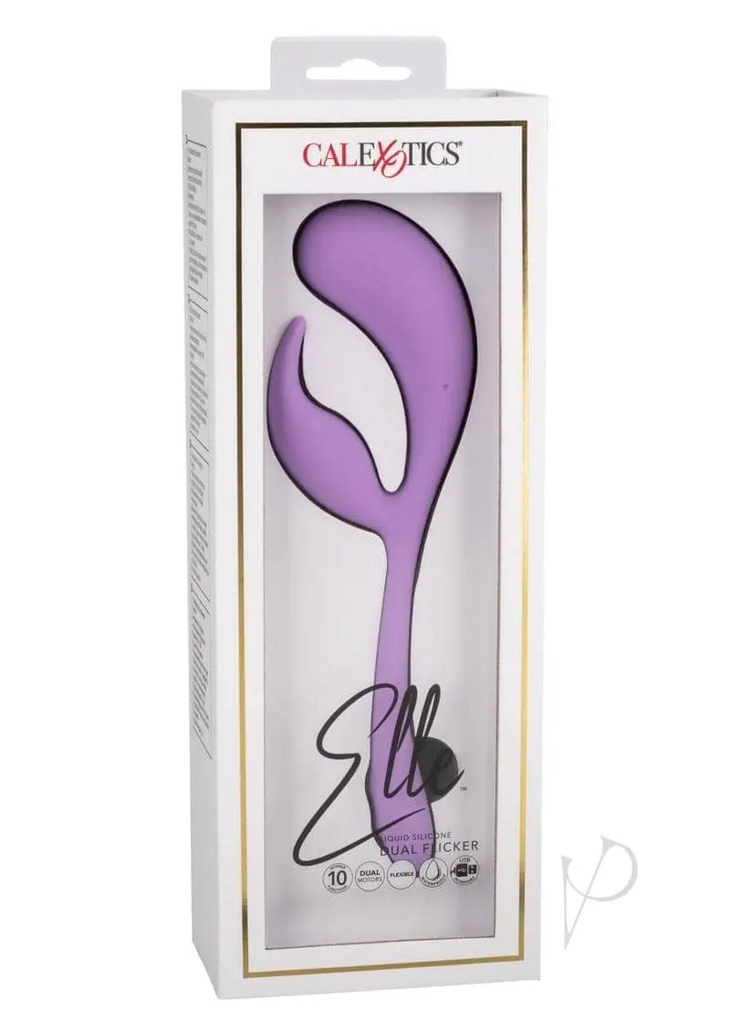 Elle Liquid Silicone Dual Flicker - Purple - Image 5