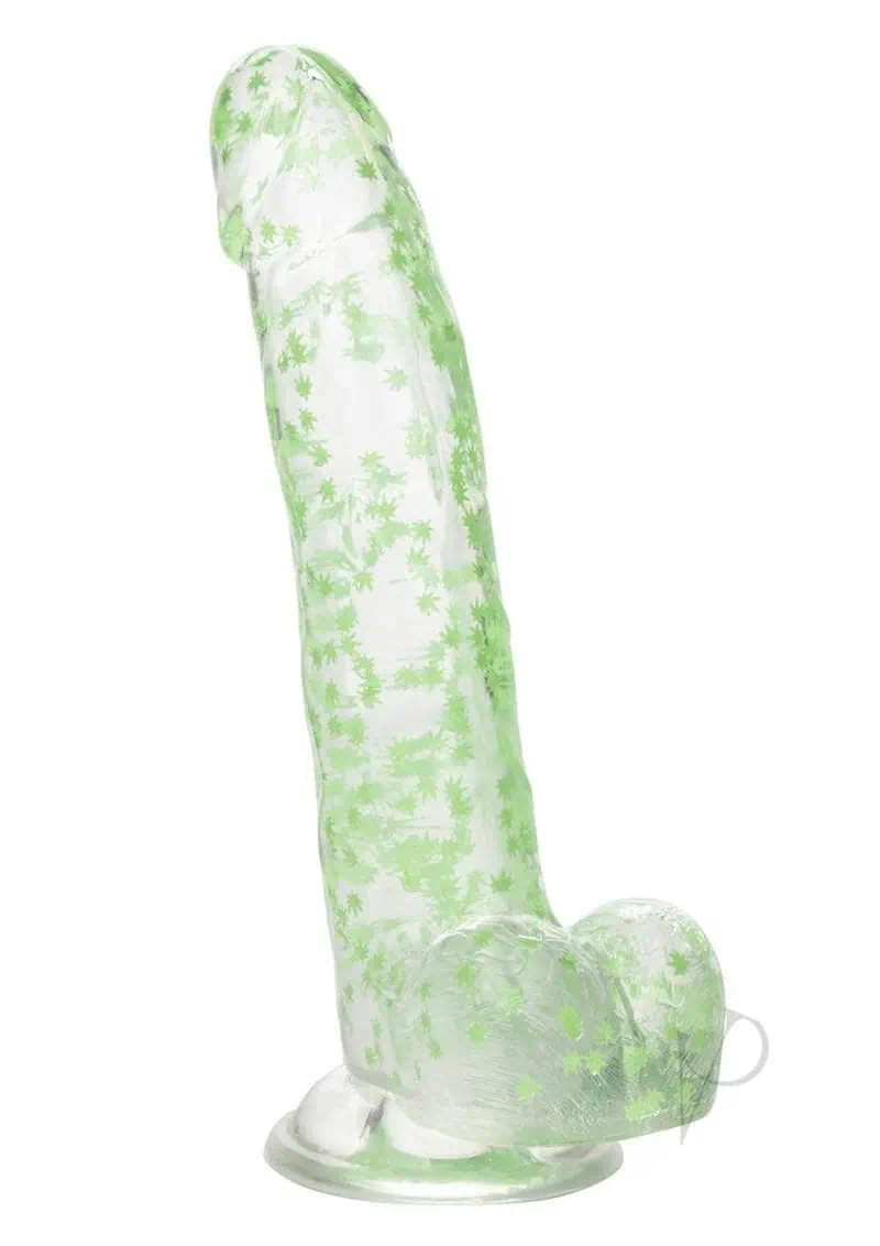 Naughty Bits I Leaf Dick Glow In The Dark Weed Leaf Dildo - Image 2