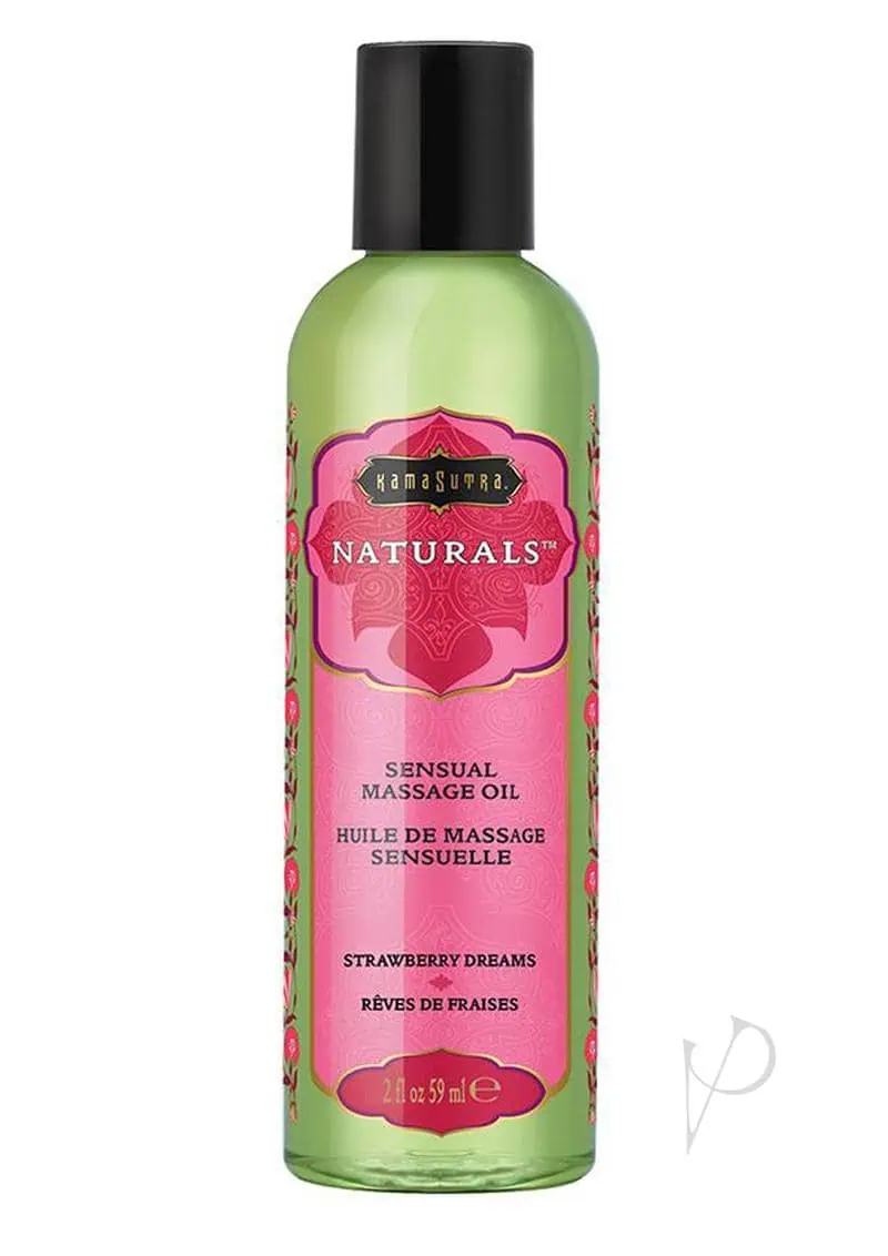 Kama Sutra Naturals Massage Oil - 2 oz Strawberry Dreams - Image 2