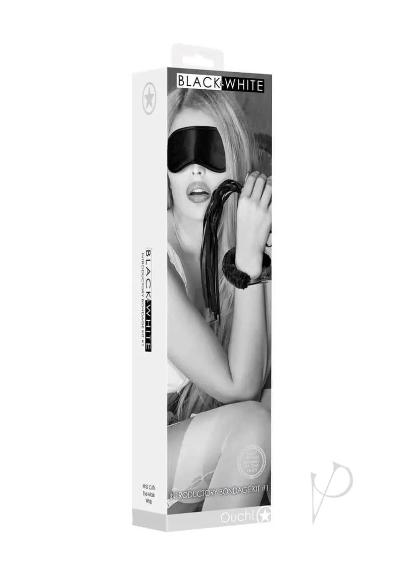 Shots Ouch Black & White Introductory Bondage Kit #1 - Black - Image 5