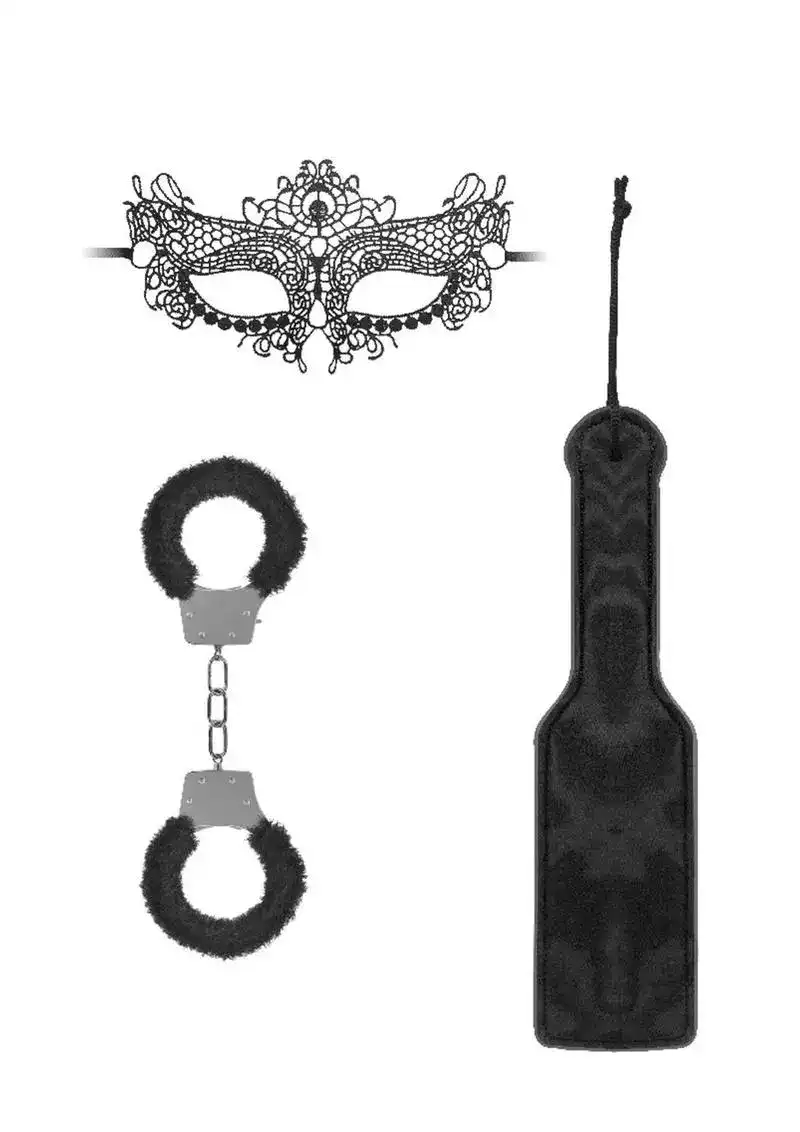 Shots Ouch Black & White Introductory Bondage Kit #3 - Black - Image 6